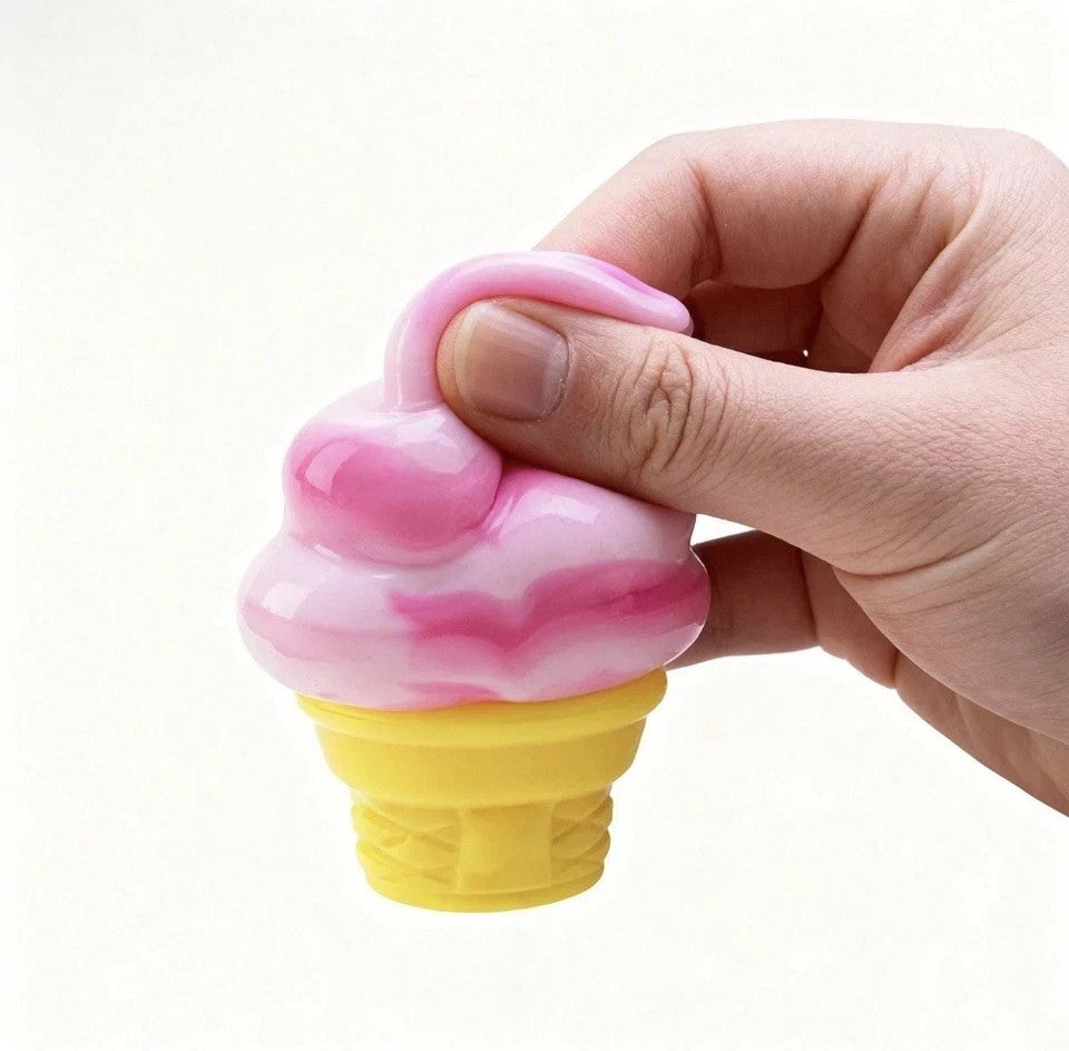 Needoh NICE CREAM CONE Ice Cream Swirl Squishy Toy NEE DOH Stress Ball