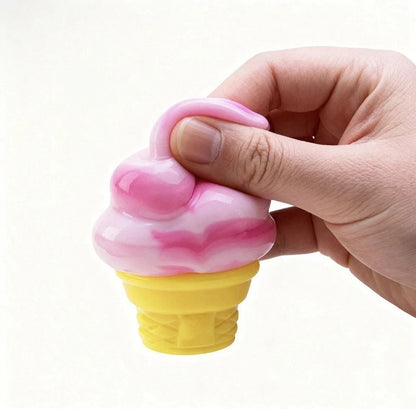 Needoh NICE CREAM CONE Ice Cream Swirl Squishy Toy NEE DOH Stress Ball