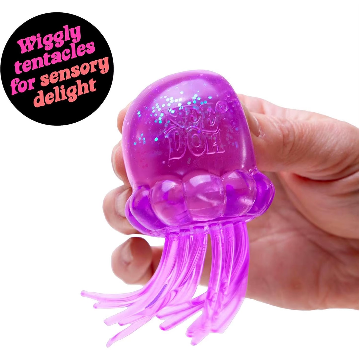 Glow in Dark Jellyfish Squishy Fidget Toy Imitation Needoh Style Rubber Jelly Squeeze Stress Relief Toy