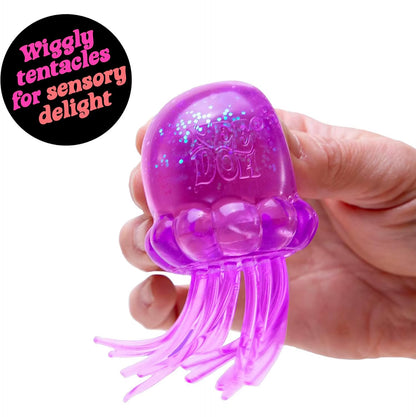 Glow in Dark Jellyfish Squishy Fidget Toy Imitation Needoh Style Rubber Jelly Squeeze Stress Relief Toy