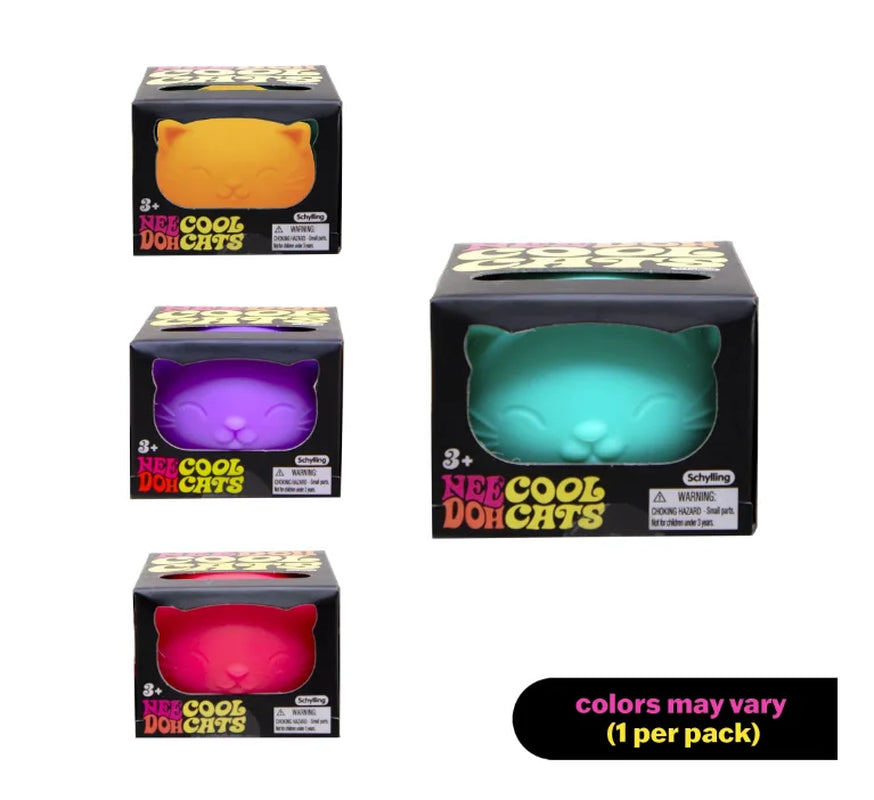 Glitter Cube, Cool Cat and Fuzz Ball. 1 Cube, 1 Cat,1 Fuzz Ball. Random Colors.