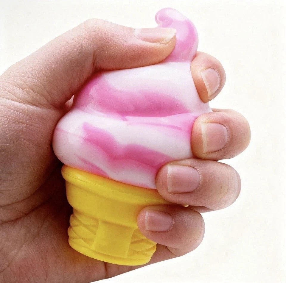 Needoh NICE CREAM CONE Ice Cream Swirl Squishy Toy NEE DOH Stress Ball
