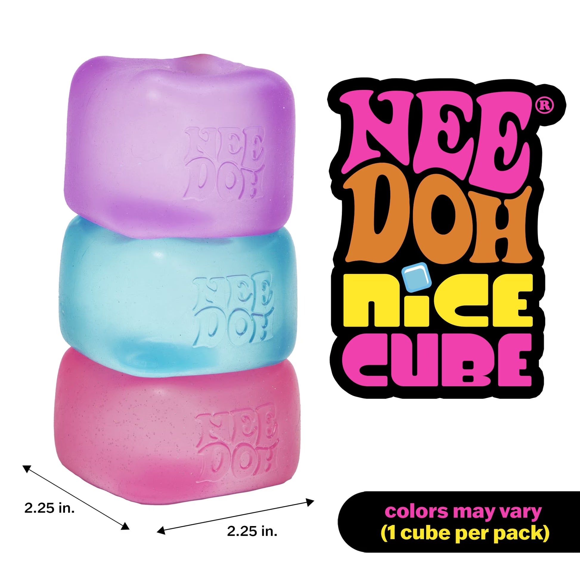Nice Cube, Satisfying Square Shaped Sensory (1 Piece Random Color)