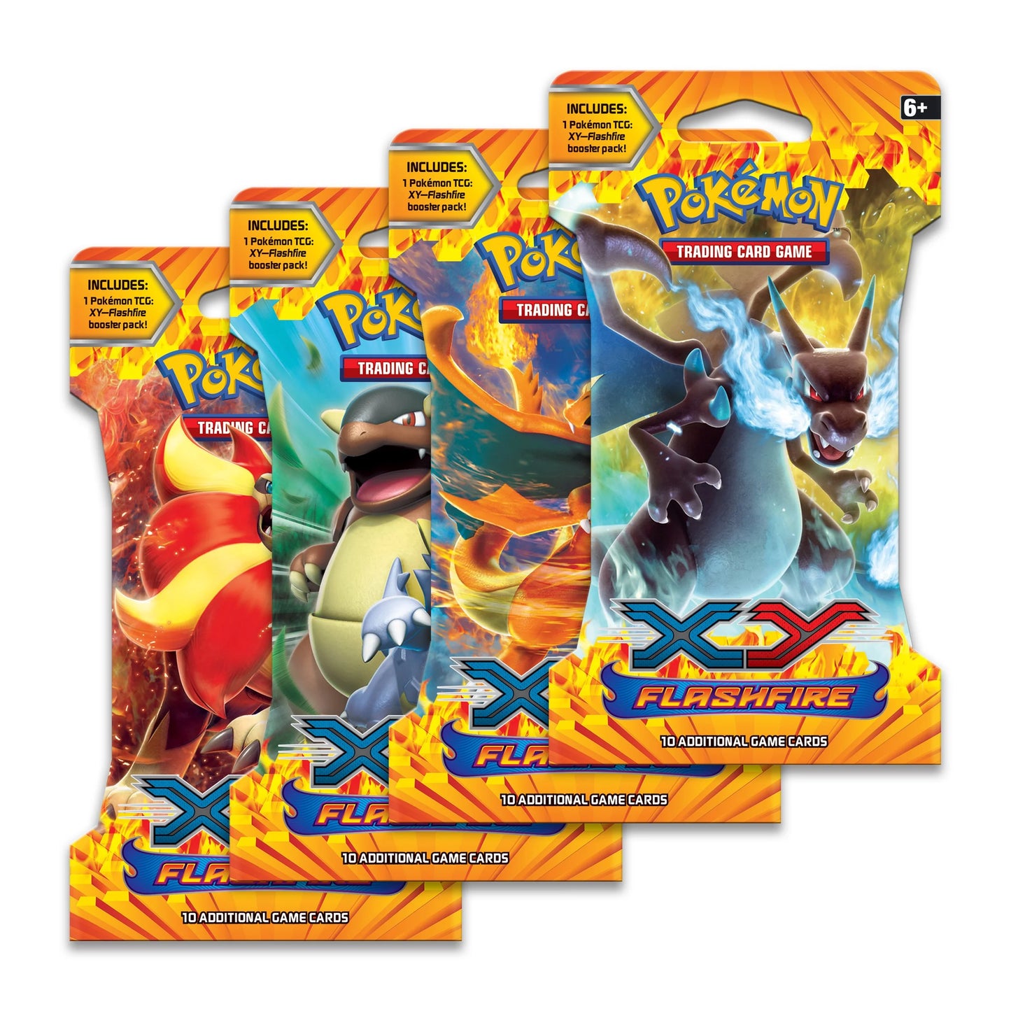 Center Pokã©Mon TCG: XyâFlashfire Sleeved Booster Pack (10 Cards)