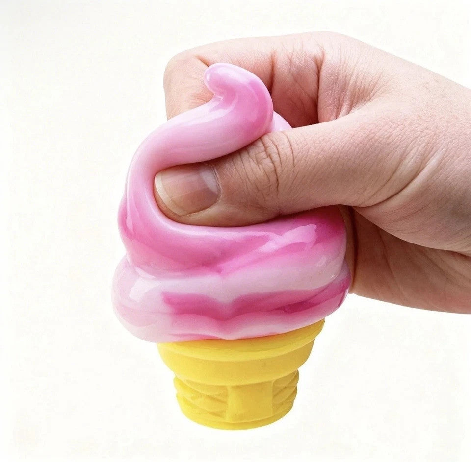 Needoh NICE CREAM CONE Ice Cream Swirl Squishy Toy NEE DOH Stress Ball