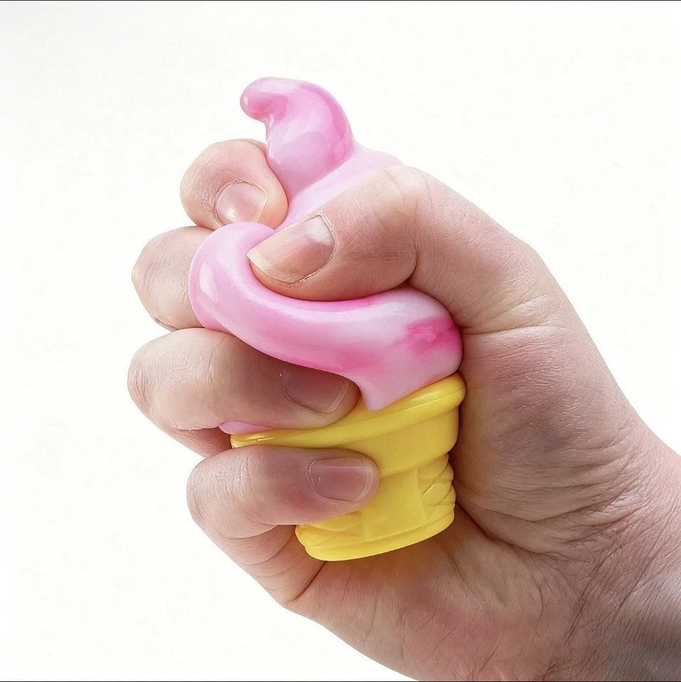 Needoh NICE CREAM CONE Ice Cream Swirl Squishy Toy NEE DOH Stress Ball