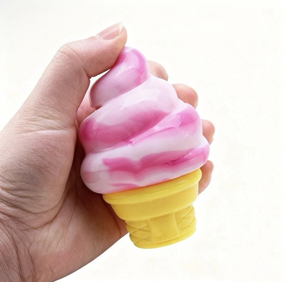 Needoh NICE CREAM CONE Ice Cream Swirl Squishy Toy NEE DOH Stress Ball